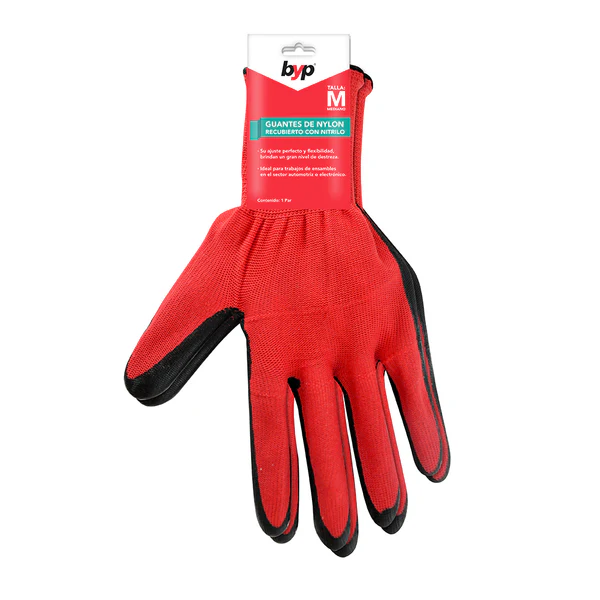 PAR GUANTE DE NYLON RECUB. CON NIT M BYP