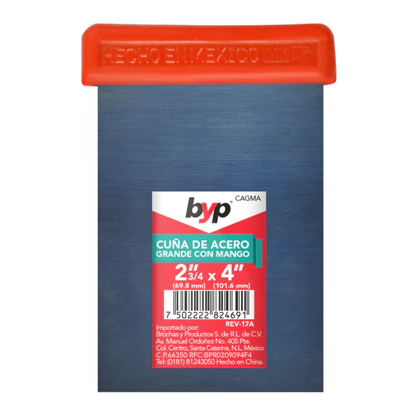 CUÑA DE ACERO CON MANGO GRANDE BYP