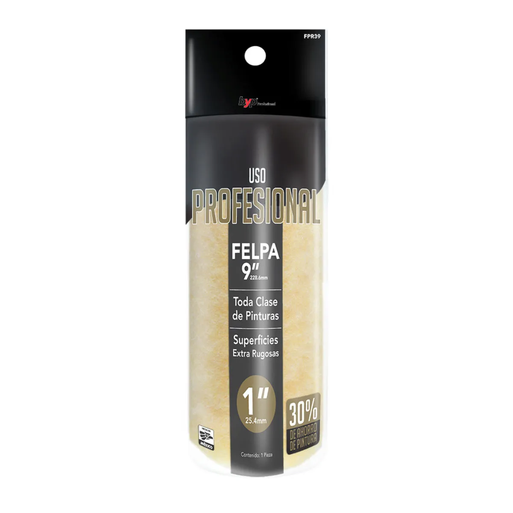FELPA BYP 9" ALTA DENSIDAD DE 1"