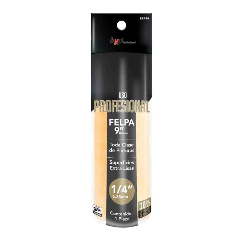 FELPA BYP 9" ALTA DENSIDAD DE 1 / 4"