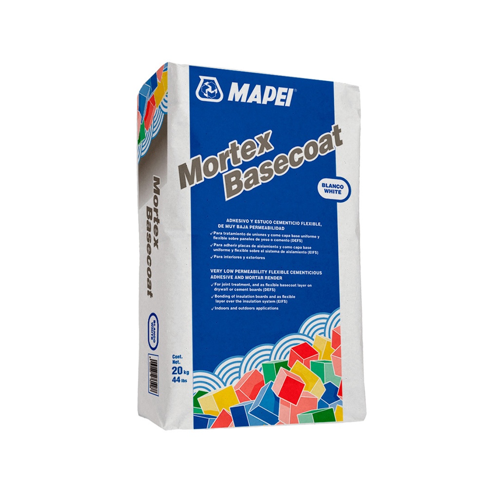 MORTEX BASE COAT BLANCO SACO 20KG
