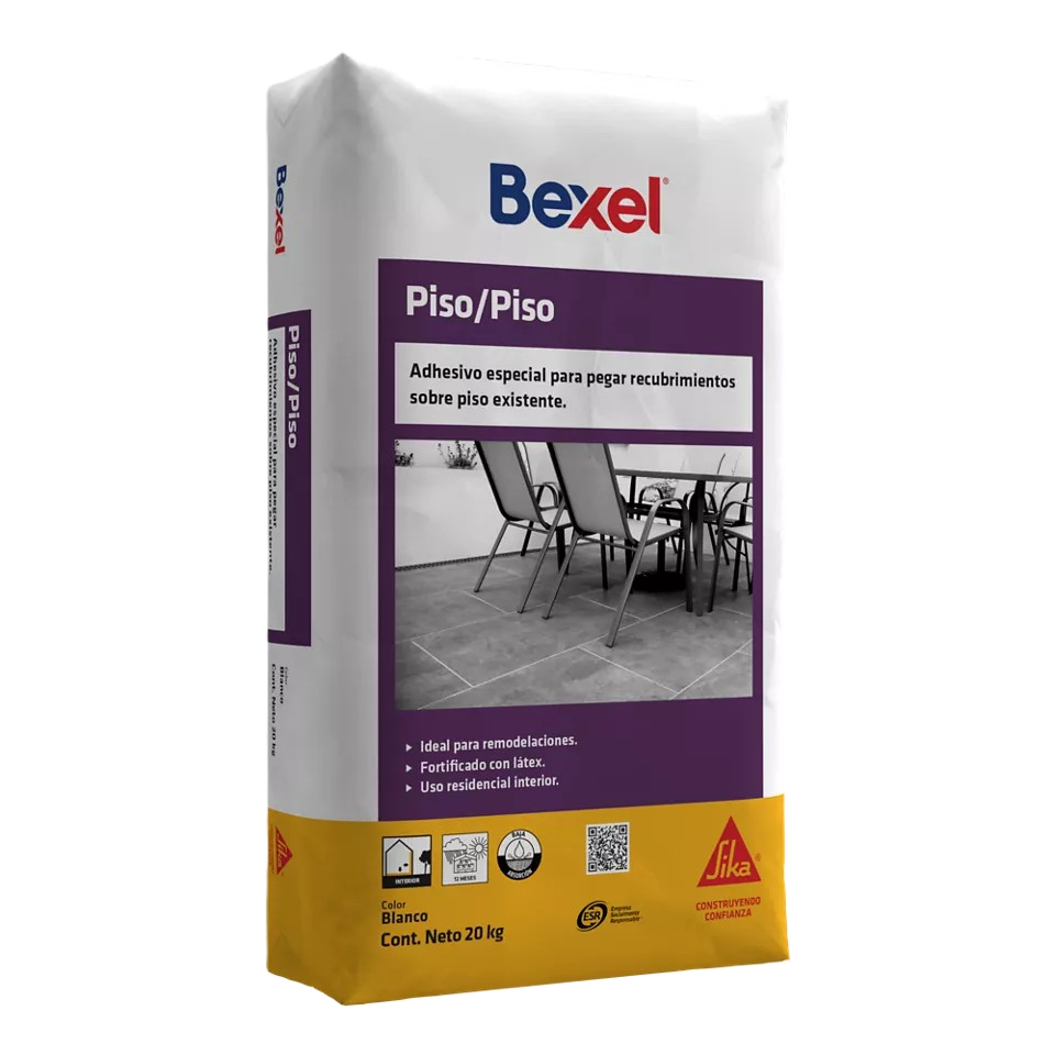 BEXEL ADHESIVO PISO/PISO BLANCO 20 KG