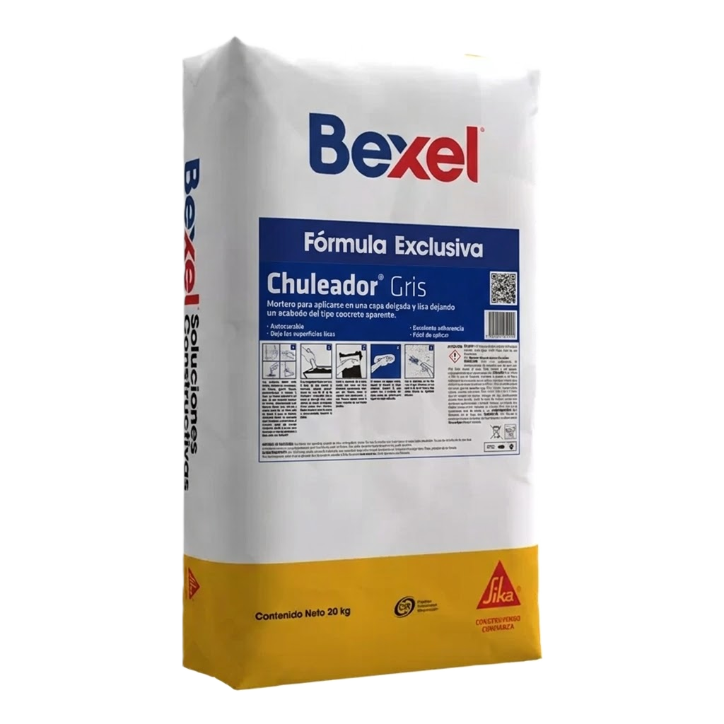 BEXEL MORTERO CHULEADOR GRIS 20 KG