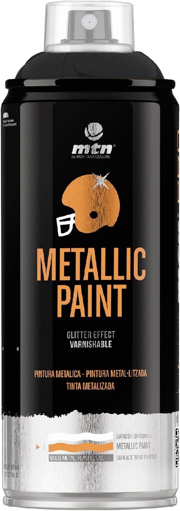 MTN PRO METALIZADO NEGRO 400ML