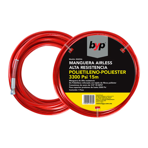 MANGUERA AIRLESS 1/4" X 15 M 3300 PIS BYP