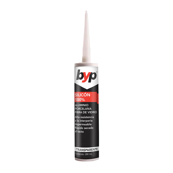 BYP SELLADOR SILICON TRANSPARENTE 280ML
