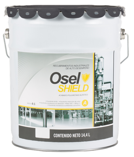 [8440-0010AQ] OSEL SHIELD 370-A POLIURETANO AMARILLO SEGURIDAD (4:1) CUB